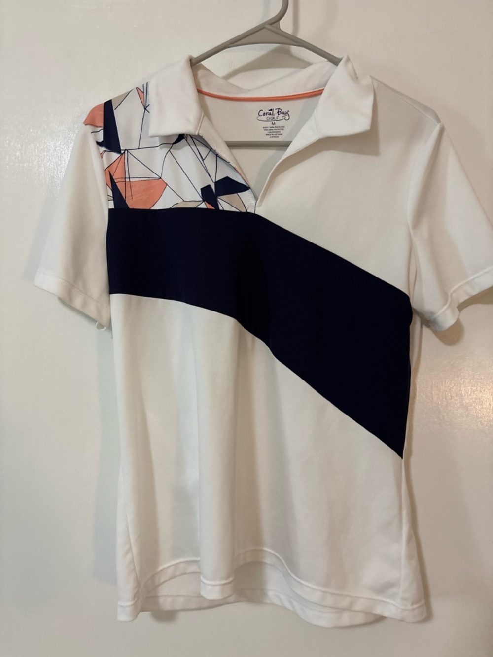 Coral Bay White Polo Golf top size medium